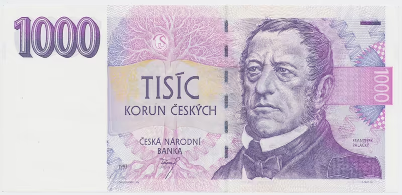 Česká republika, 1000 Koruna 1993, série A, Hej.CZ11aA