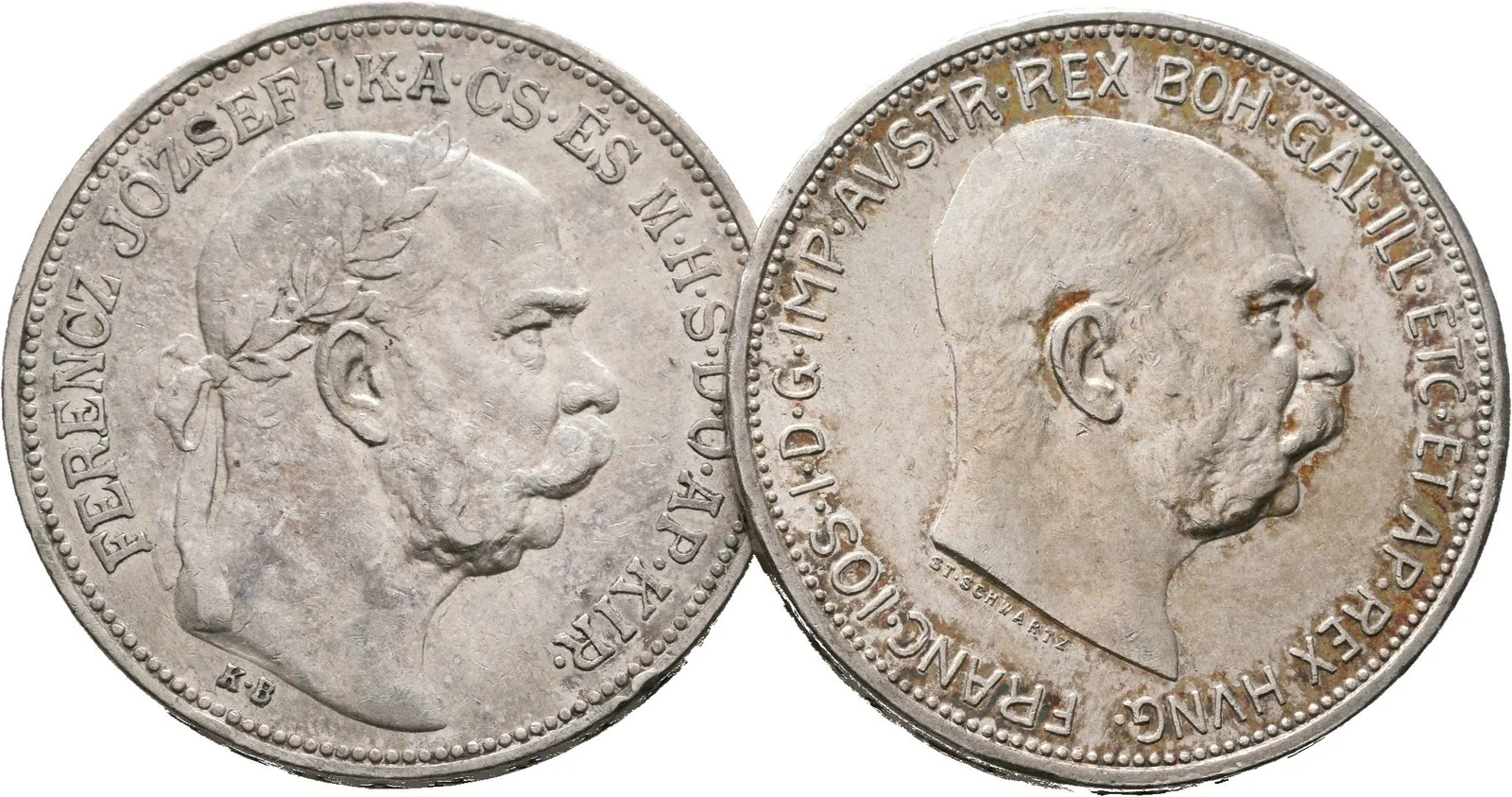 2 Koruna 1912 a 1912 KB - lot 2 ks