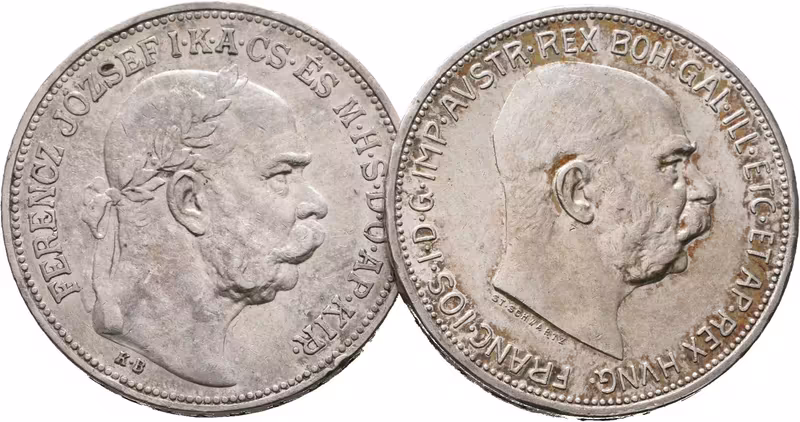 2 Koruna 1912 a 1912 KB - lot 2 ks