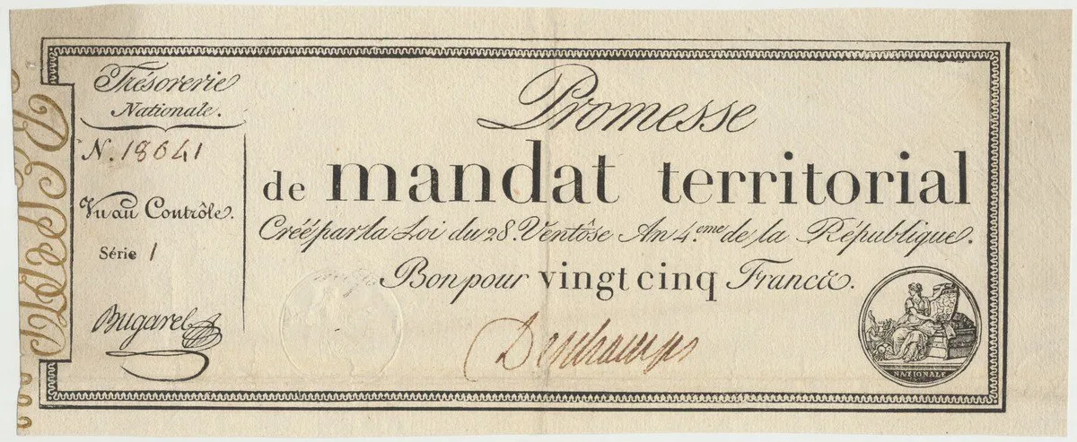 Francie, 25 Francs 1796, P.A83b