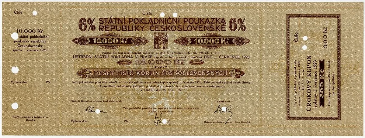 Státní pokladniční poukázky, 1919 - 1939 — 1