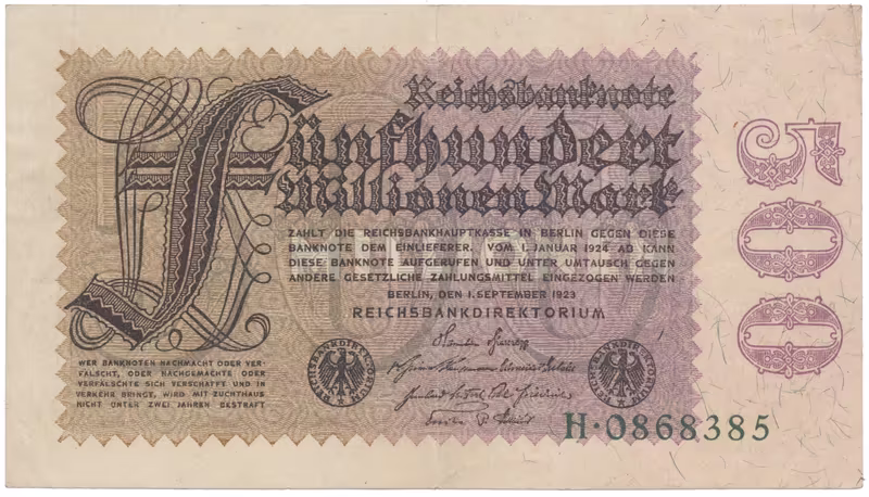 Německo, 500 Millionen Mark 1923, Ro.109a