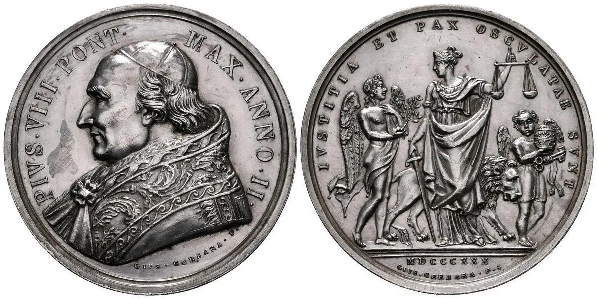 Vatikán, Pius VIII., 1829 - 1830 — 1