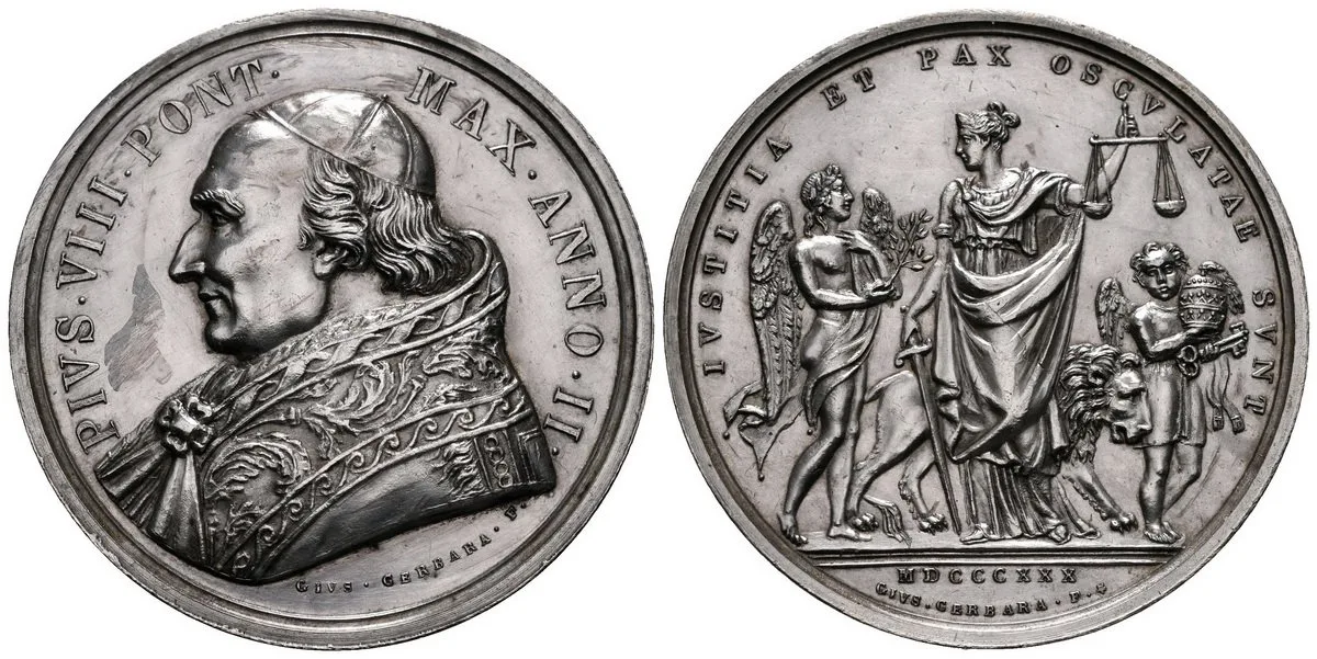 Vatikán, Pius VIII., 1829 - 1830 — 1