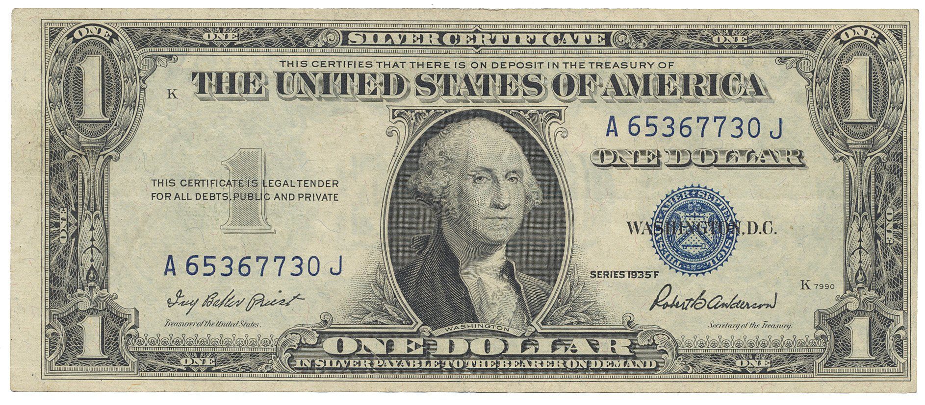 USA, 1 Dollar 1935F, Pick.416f