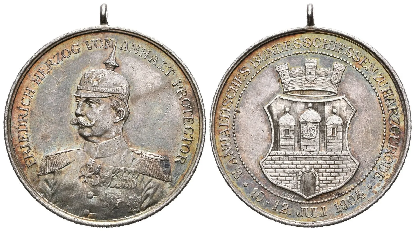 AR Medaile 1904 - V. Anhaltské spolkové střelby v Harzgerode, — 1