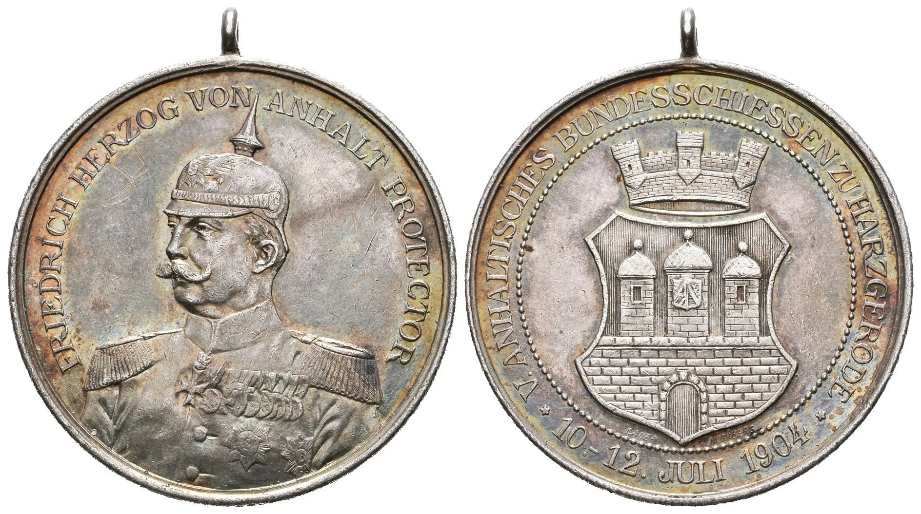 AR Medaile 1904 - V. Anhaltské spolkové střelby v Harzgerode, — 1