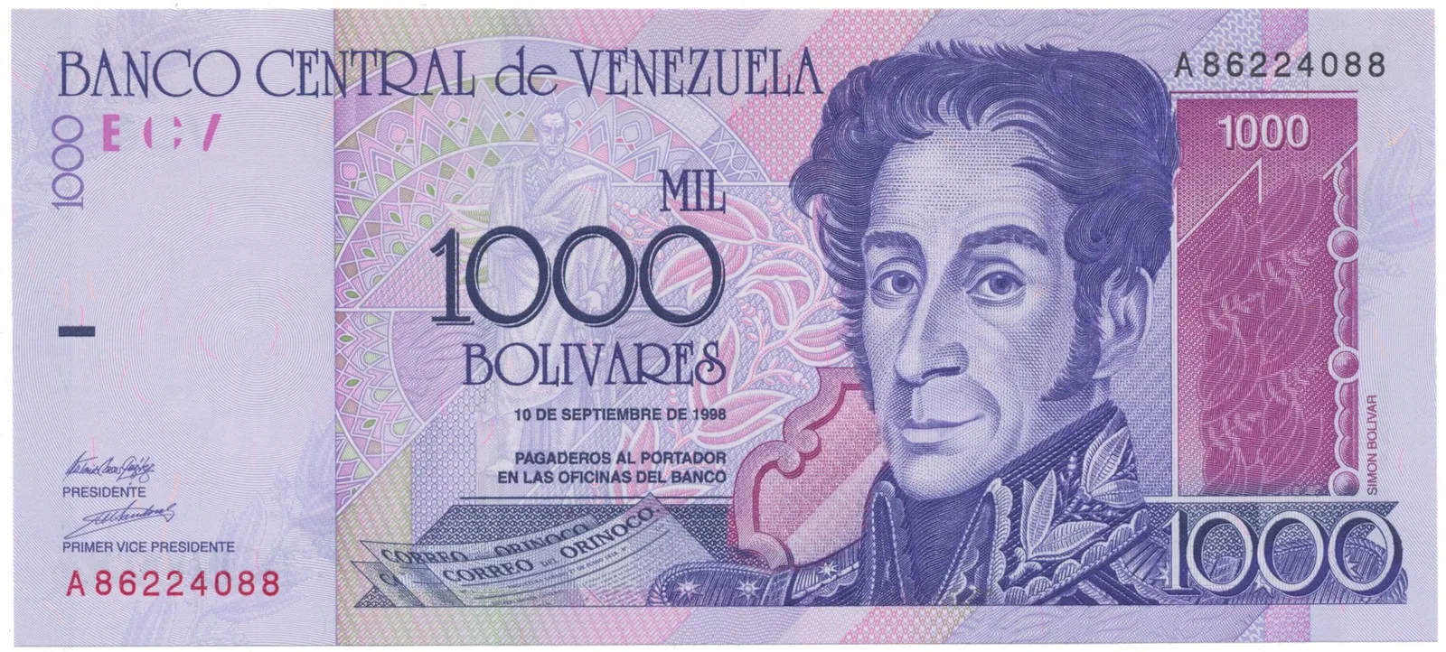 Venezuela, 1000 Bolivares 1998, P.79