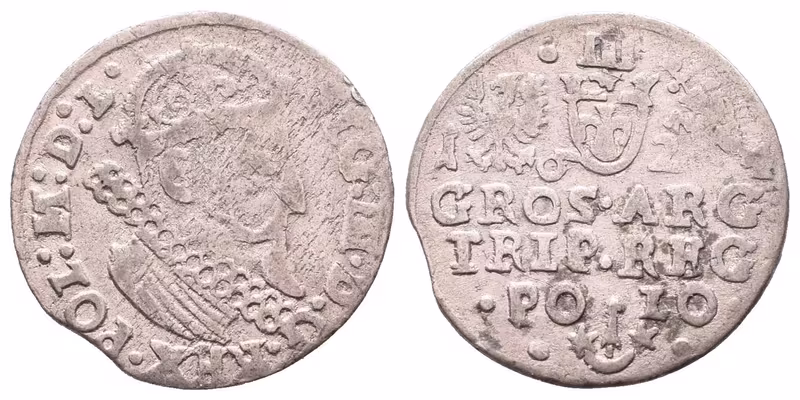Polsko, III Groš 1624, Krakov