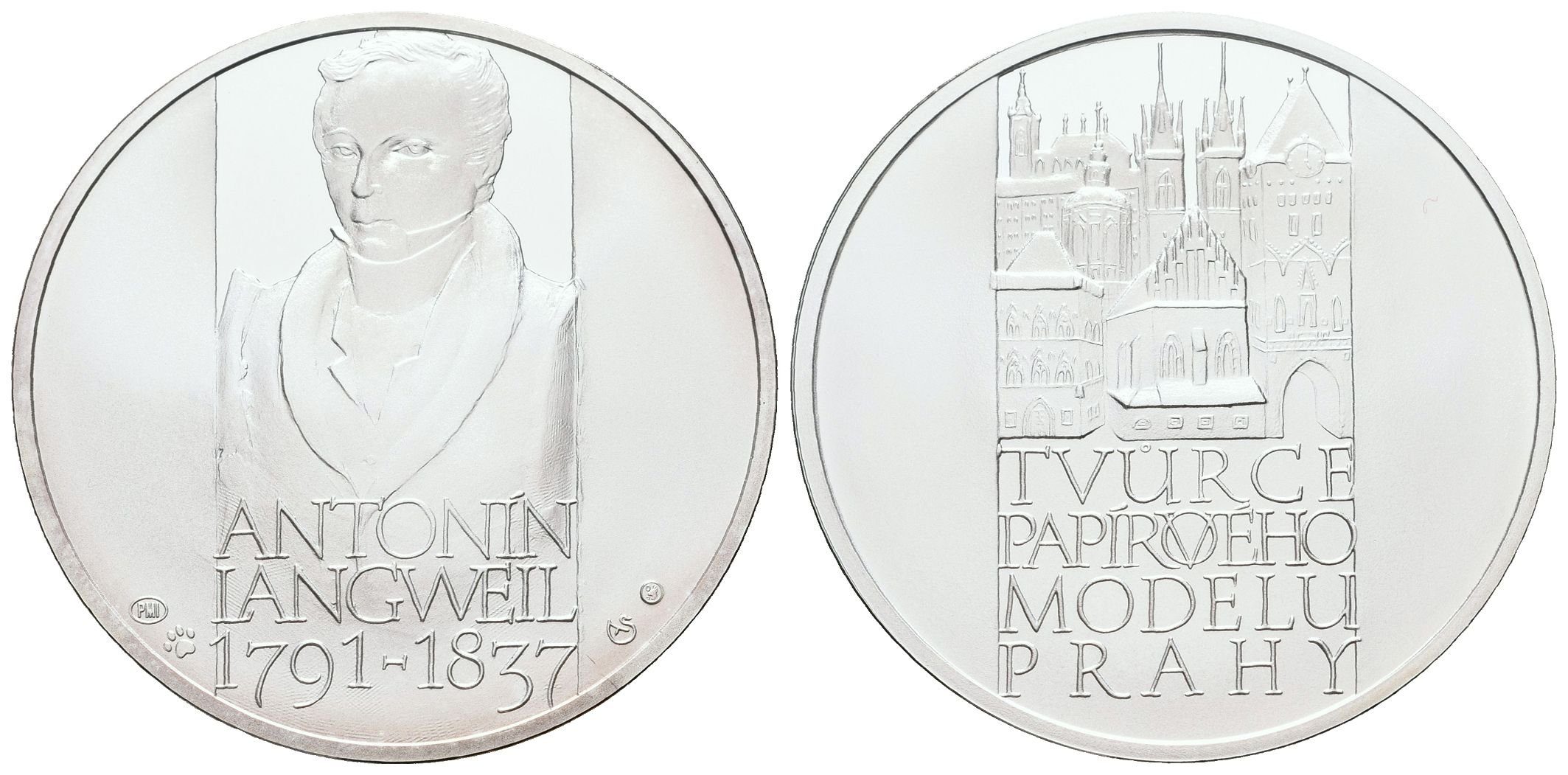 AR Medaile b.l. (2012) - Antonín Langweil - 175. výročí úmrtí