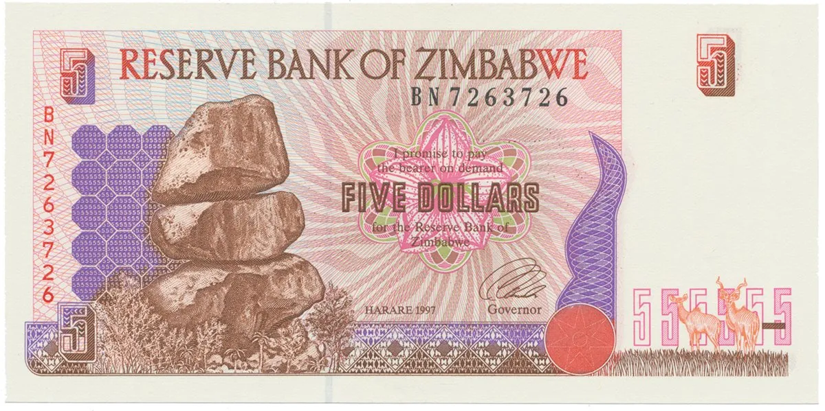 Zimbabwe, 5 Dollars 1997, P.5b