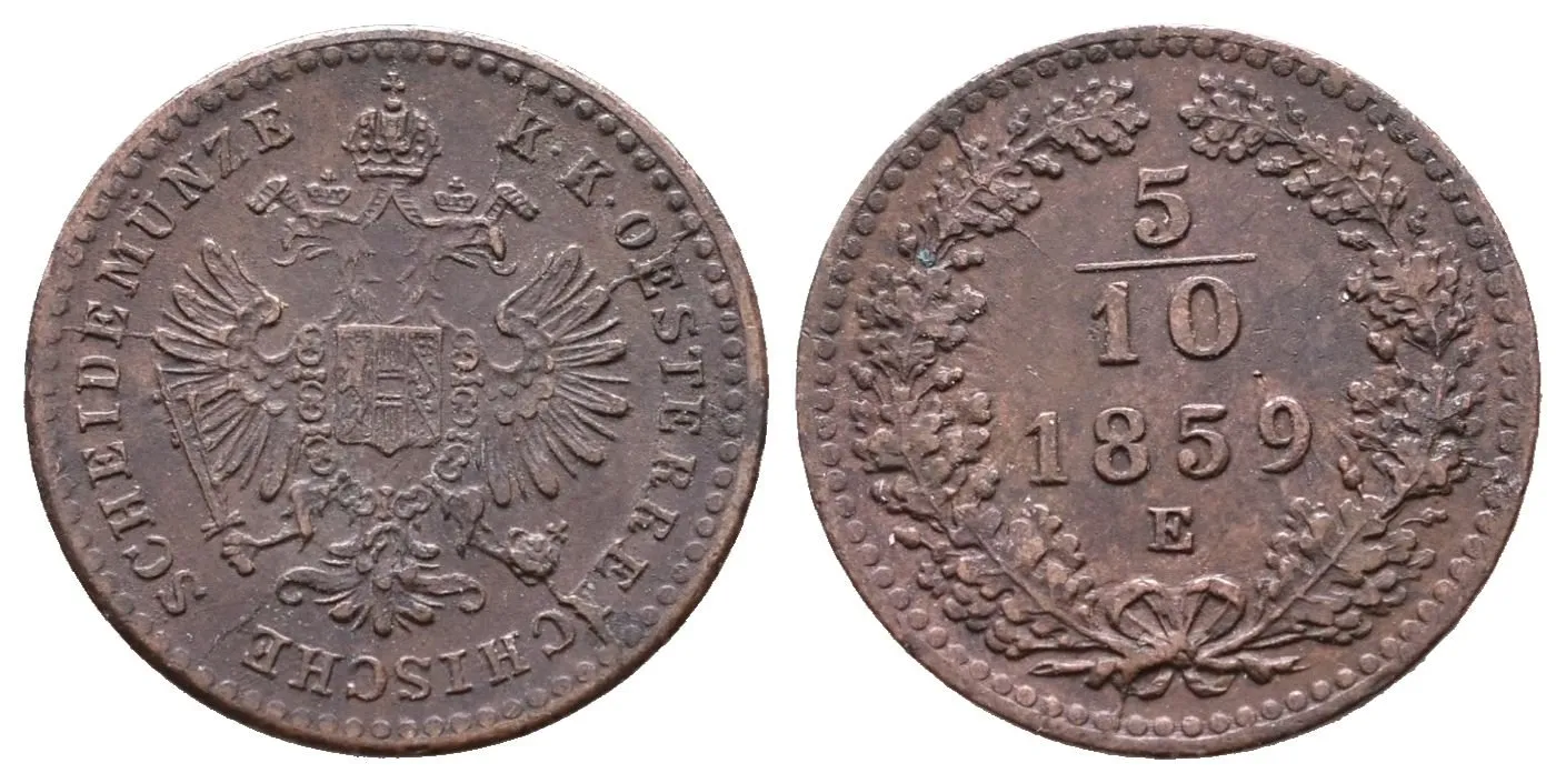 5/10 Krejcar 1859 E