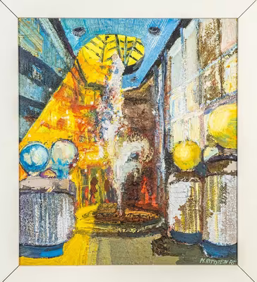 Michael Rittstein: Michael Rittstein (1949) - Karlovy Vary - Interiér u Gagarinovy kolonády