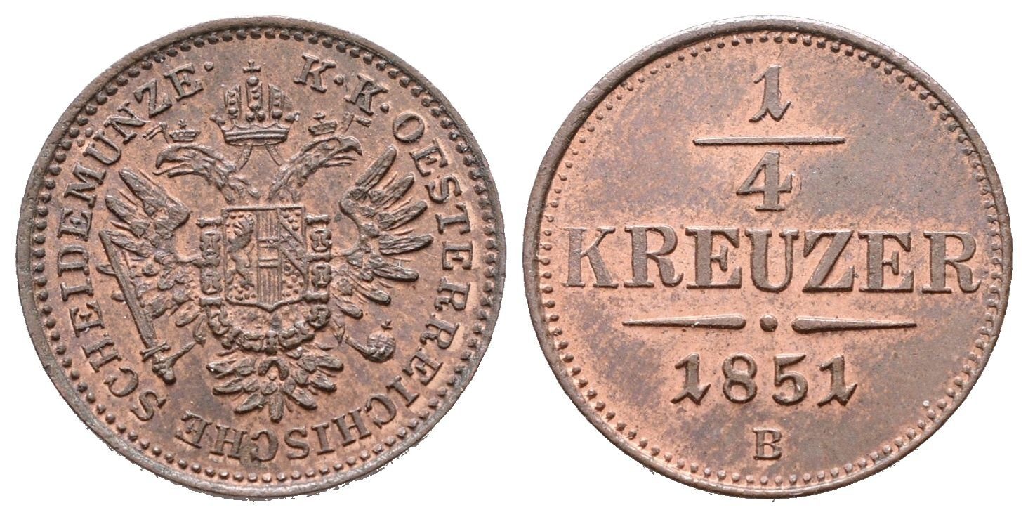 1/4 Krejcar 1851 B