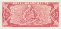 Kuba, 3 Pesos 1986, P.107a - fotografie 2