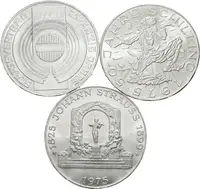 100 Schilling 1975 - Strauss, 50 let schillingu a státnost, — 1