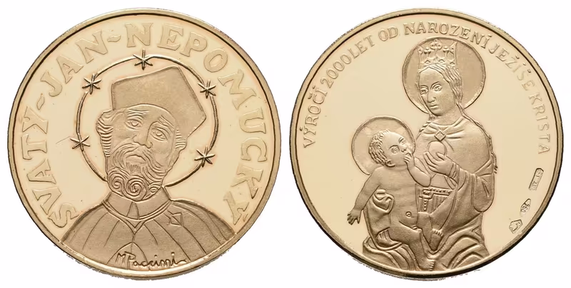 Medaile b.l. - Čeští svatí - sv. Jan Nepomucký