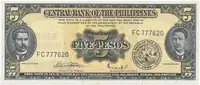 Filipíny, 5 Pesos (1949), P.135f