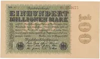 Německo, 100 Millionen Mark 1923, Rauten, Ro.106v