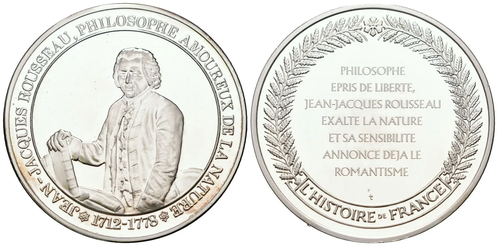 Francie - AR Medaile b.l. - J.J. Rousseau
