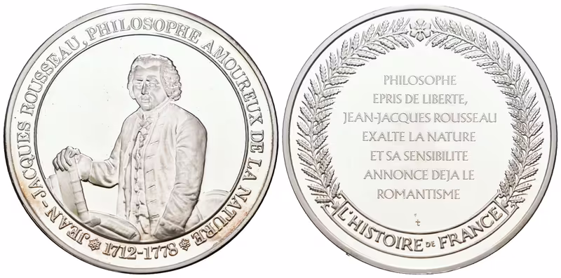 Francie - AR Medaile b.l. - J.J. Rousseau