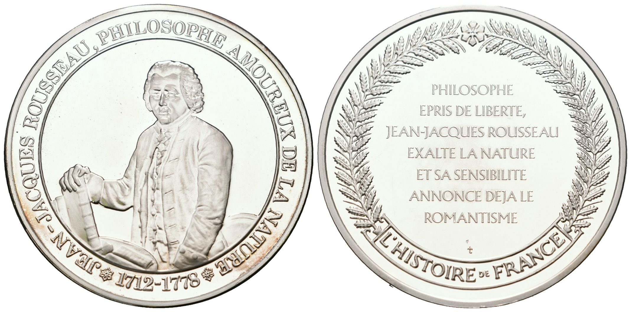 Francie - AR Medaile b.l. - J.J. Rousseau
