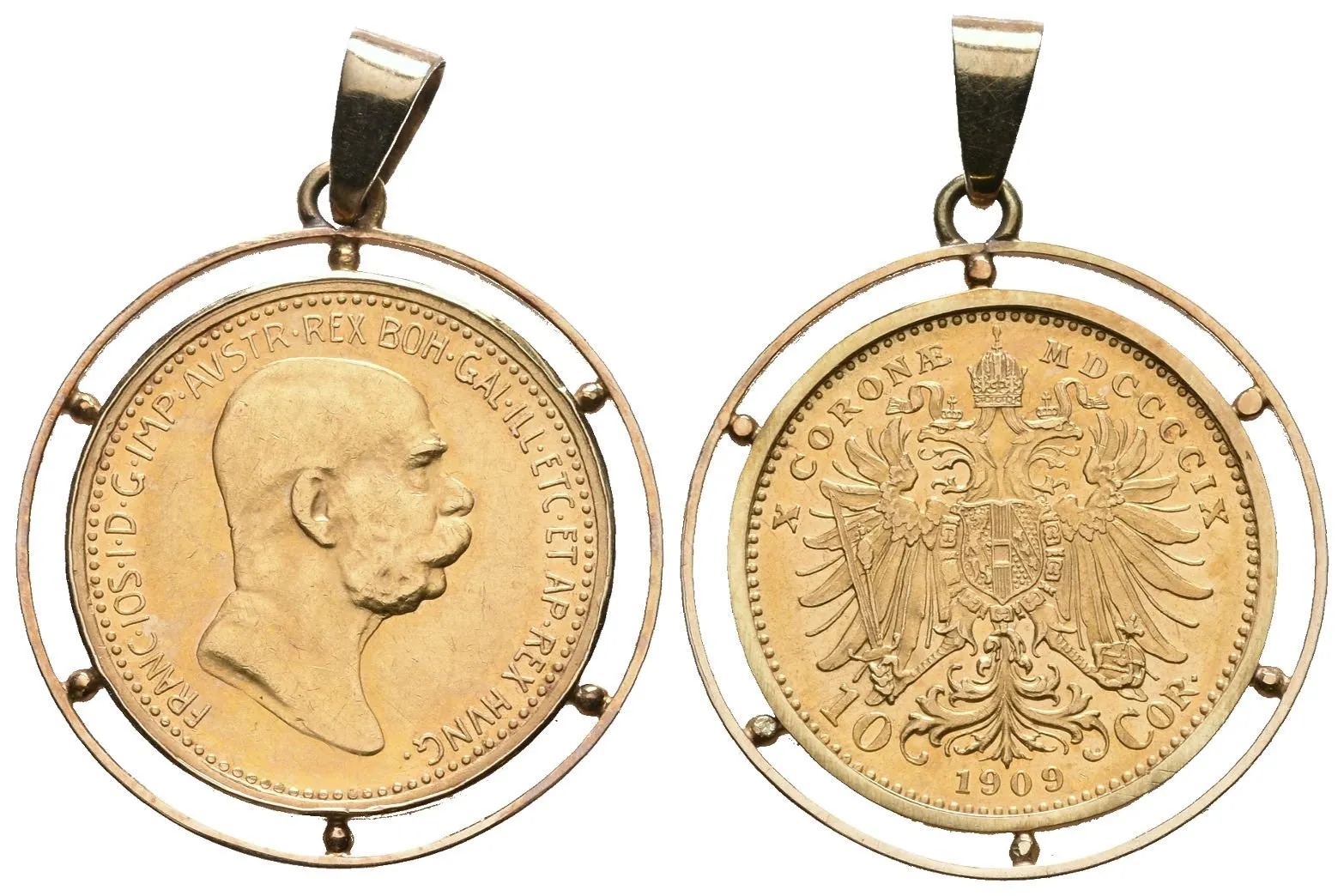 10 Koruna 1909 - přívěsek