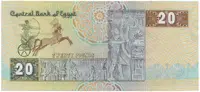 Egypt, 20 Pounds 1986~1987, podpis č. 18, P.52b - fotografie 2