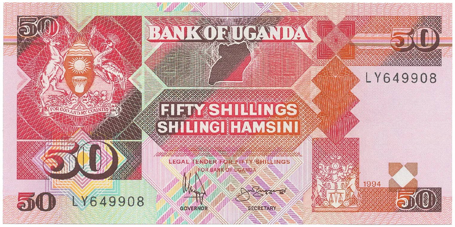 Uganda, 50 Shillings 1994~1998, P.30c