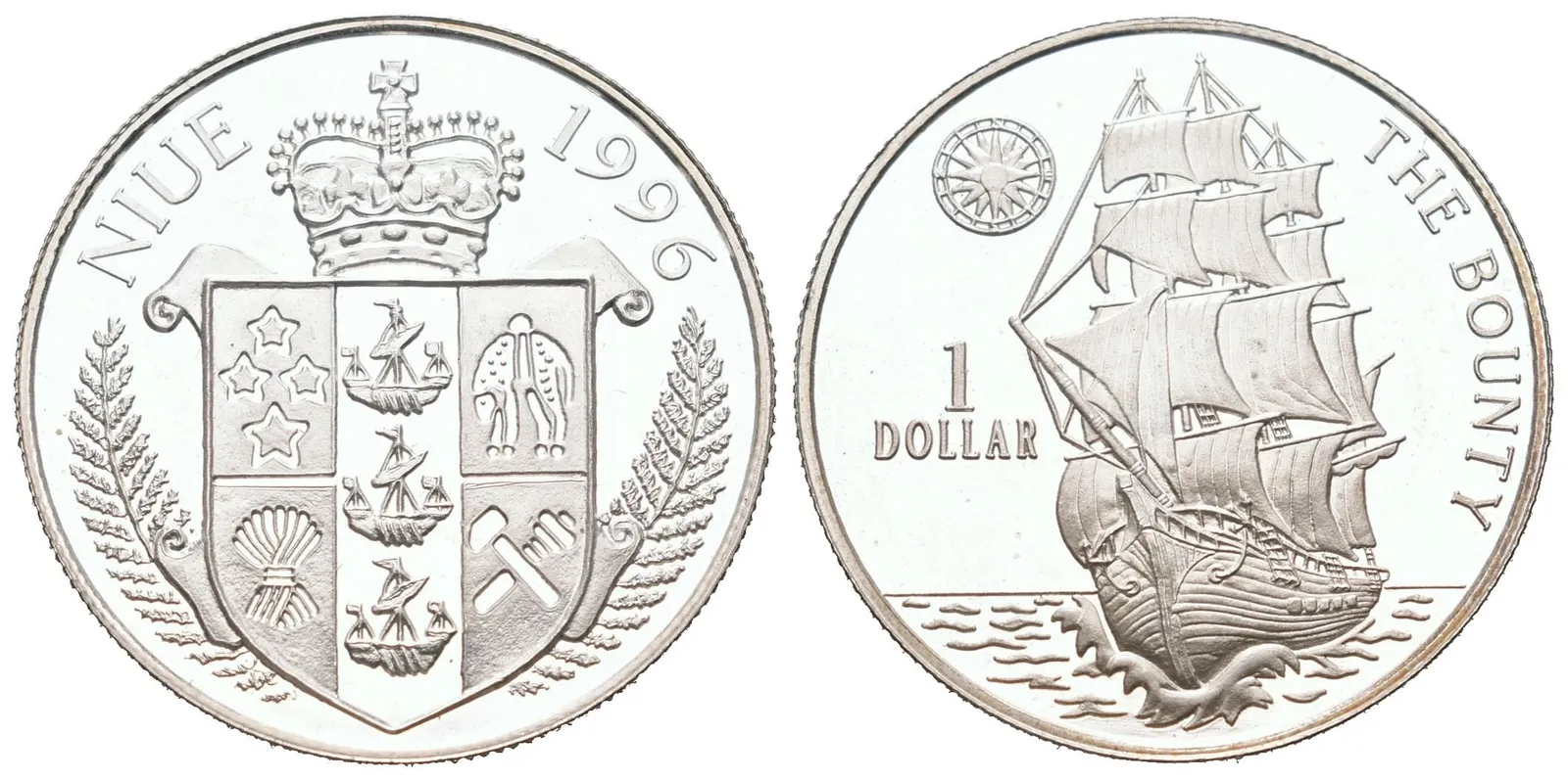 Niue, 1 Dollar 1996 - HMS Bounty