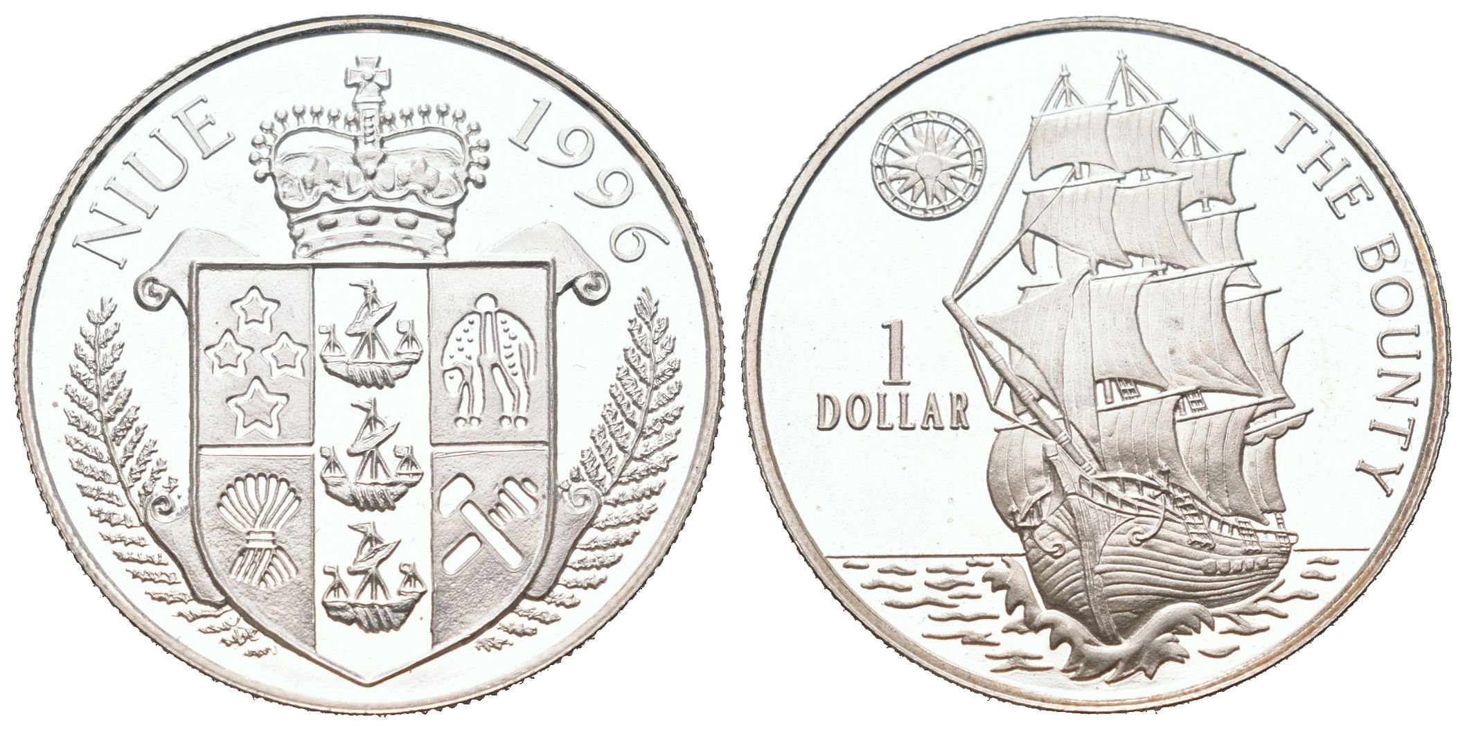 Niue, 1 Dollar 1996 - HMS Bounty