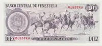 Venezuela, 10 Bolivares 1981, anulát - MUESTRA, P.60s - fotografie 2