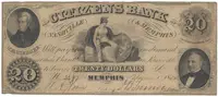 USA - Tennessee, 20 Dollar 1854