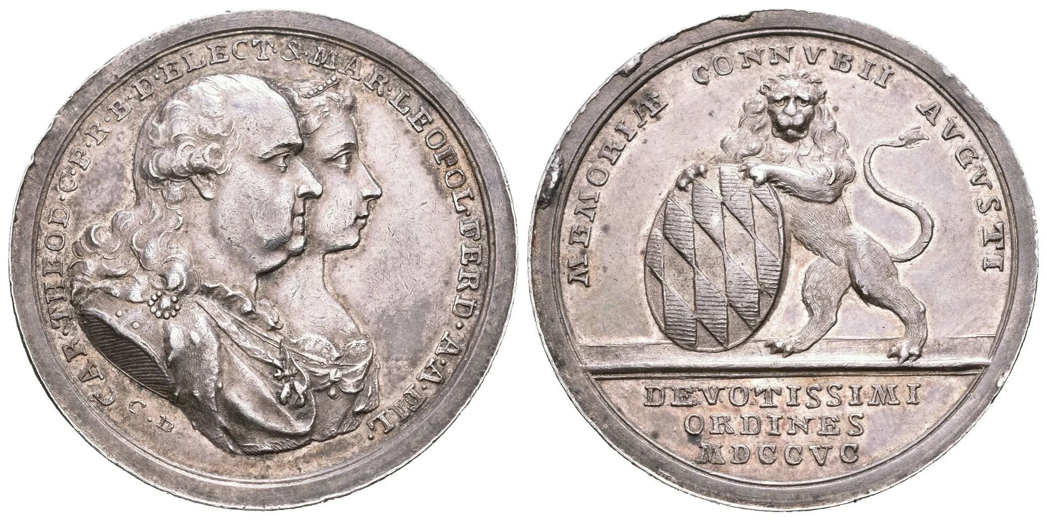 AR Medaile 1795 (C. Destouches) - Na druhou svatbu s Marií Leopoldínou, dcerou arcivévody — 1