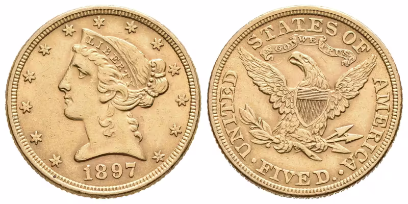 USA, 5 Dollars 1897