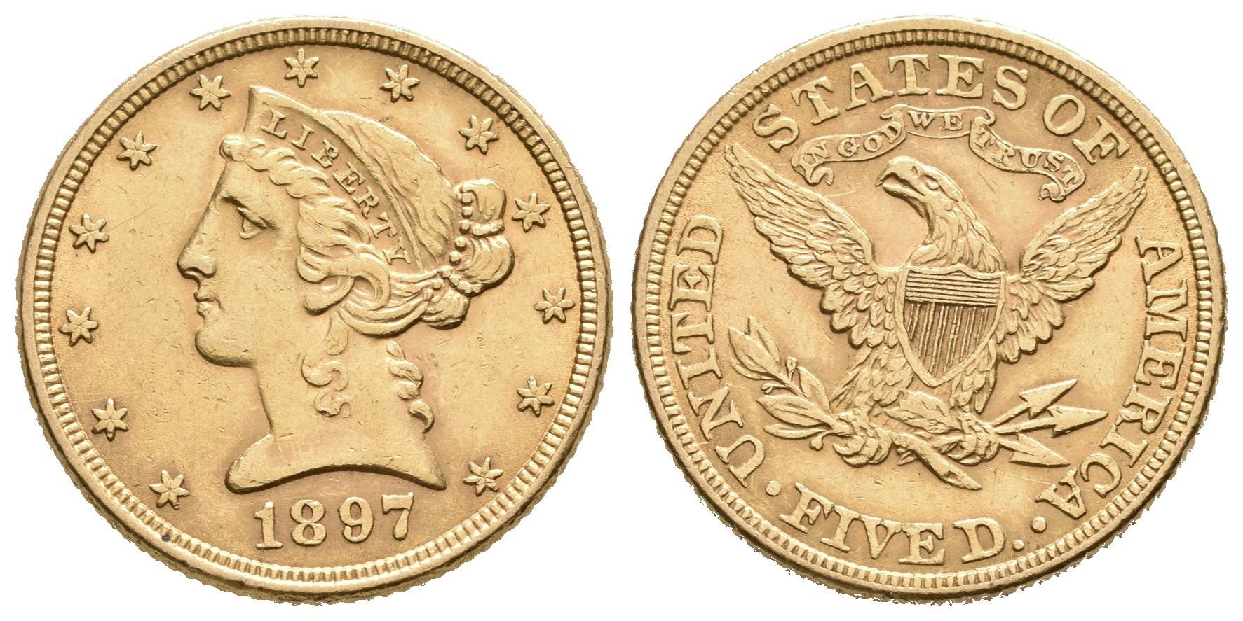 USA, 5 Dollars 1897