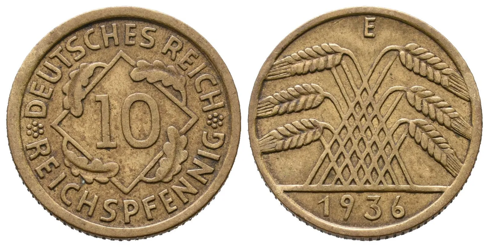 Výmar, 10 Rentenpfennig 1936 E