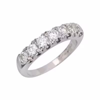 Art deco platinový prsten s přírodními brilianty 0,90 ct