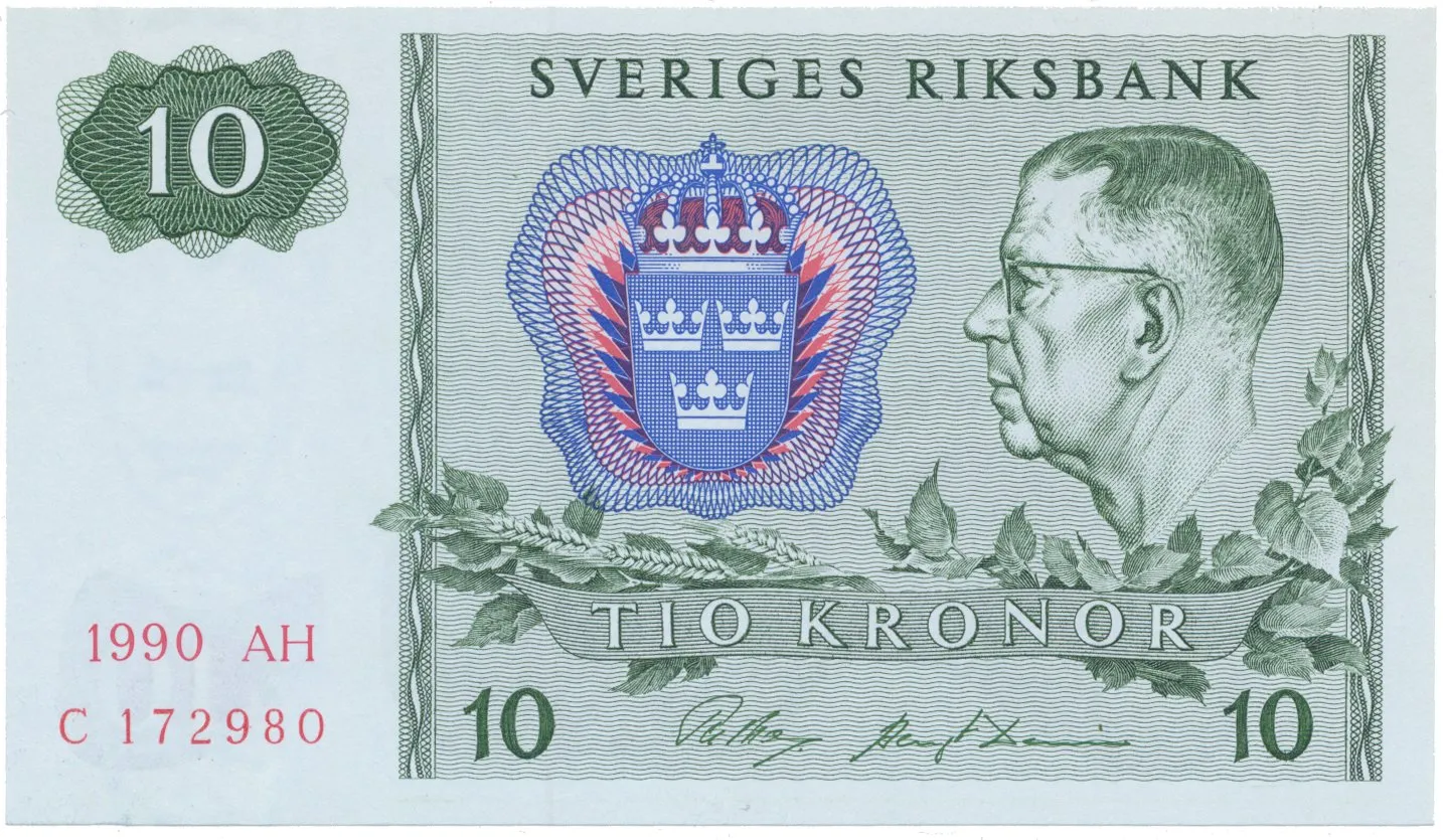 Švédsko, 10 Kronor 1990, P.52e