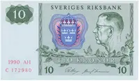 Švédsko, 10 Kronor 1990, P.52e