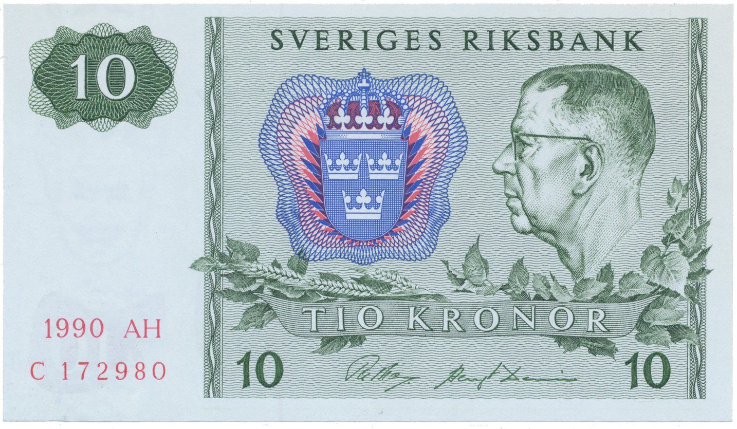 Švédsko, 10 Kronor 1990, P.52e
