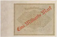 Německo, 1 Milliarde Mark 1923, Ro.110b - fotografie 2
