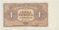 Československo, 1 Koruna 1953, tisk Praha, série SS, Hej.89b2