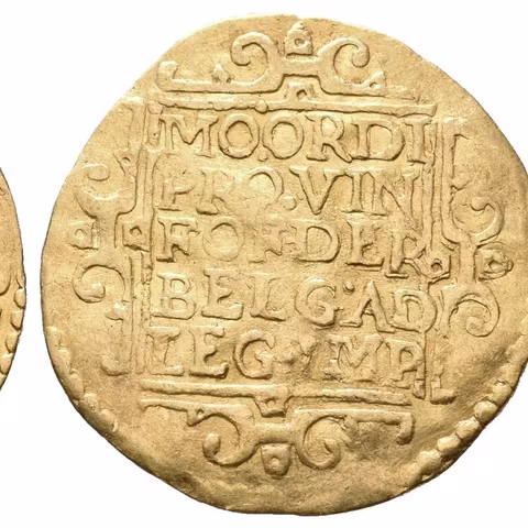 Dukát 1636, Fr.284, KM.7, patina, zvlněný, rysky (3,44 g)