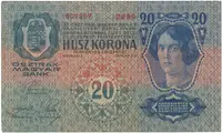 Rakousko - Uhersko, 20 Koruna 1913, I. vydání, bez přetisku, Hej.RU10a - fotografie 2
