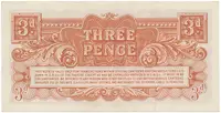 Velká Británie, 3 Pence (1948), BAF - vojenské vydání, P.M16a - fotografie 2
