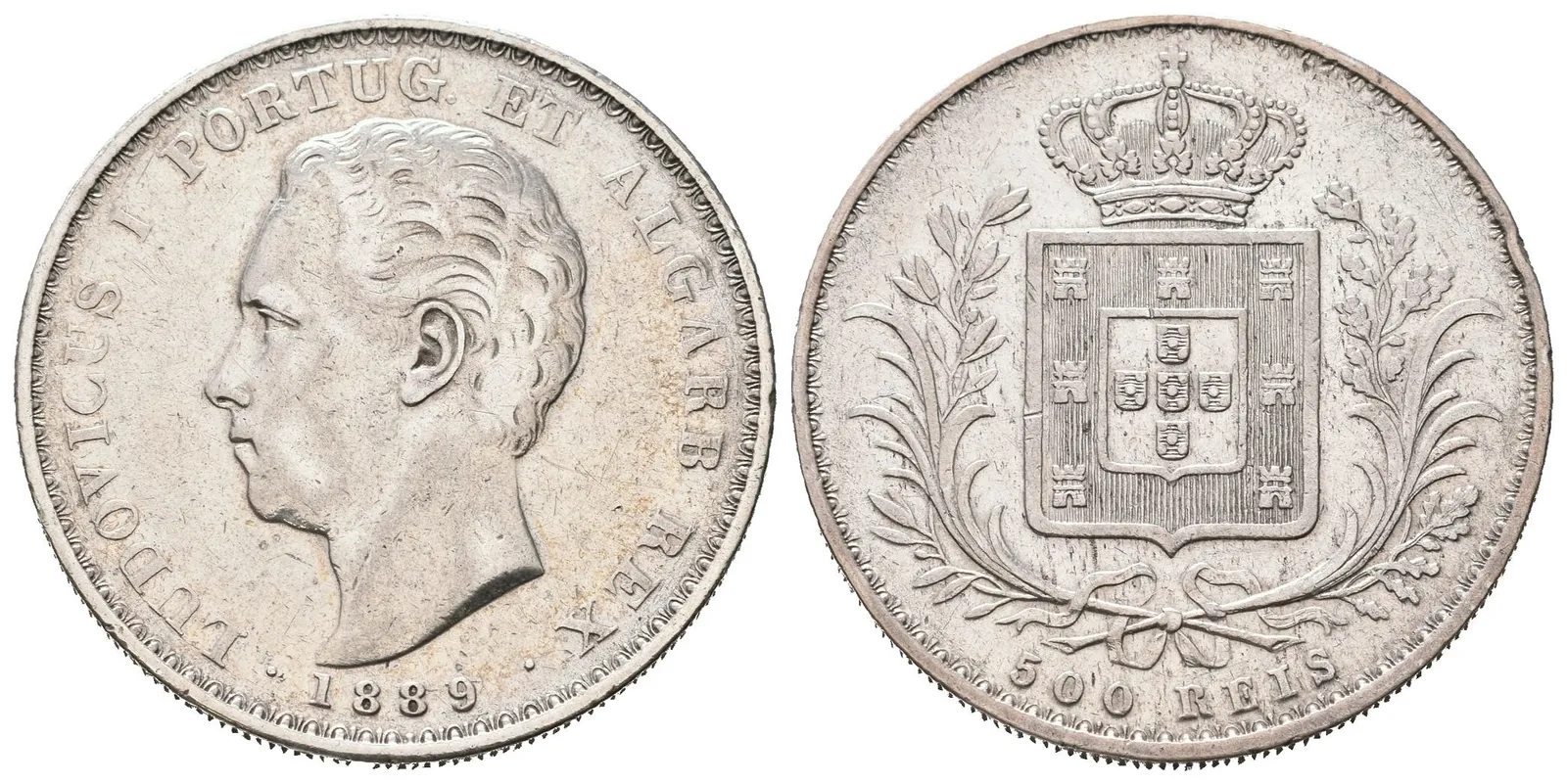 Portugalsko, 500 Reis 1889