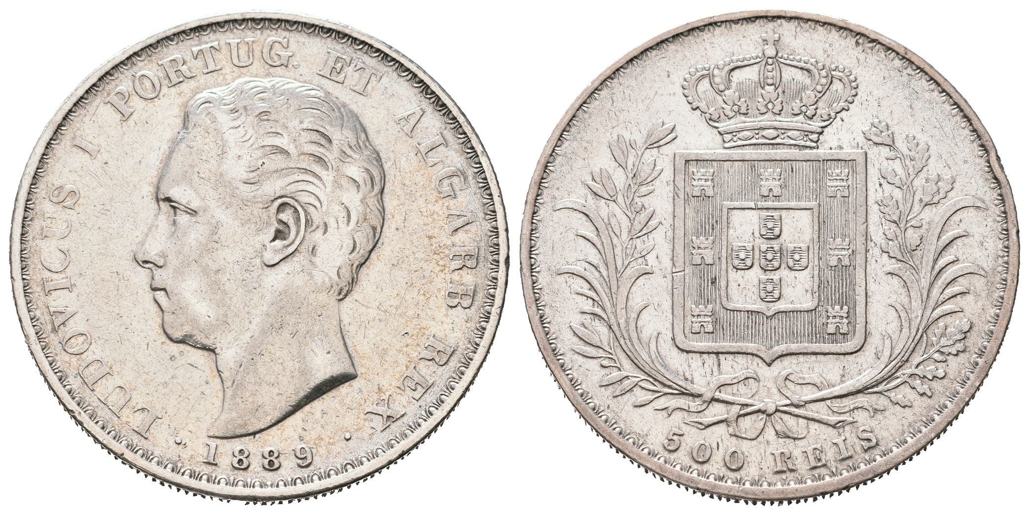 Portugalsko, 500 Reis 1889