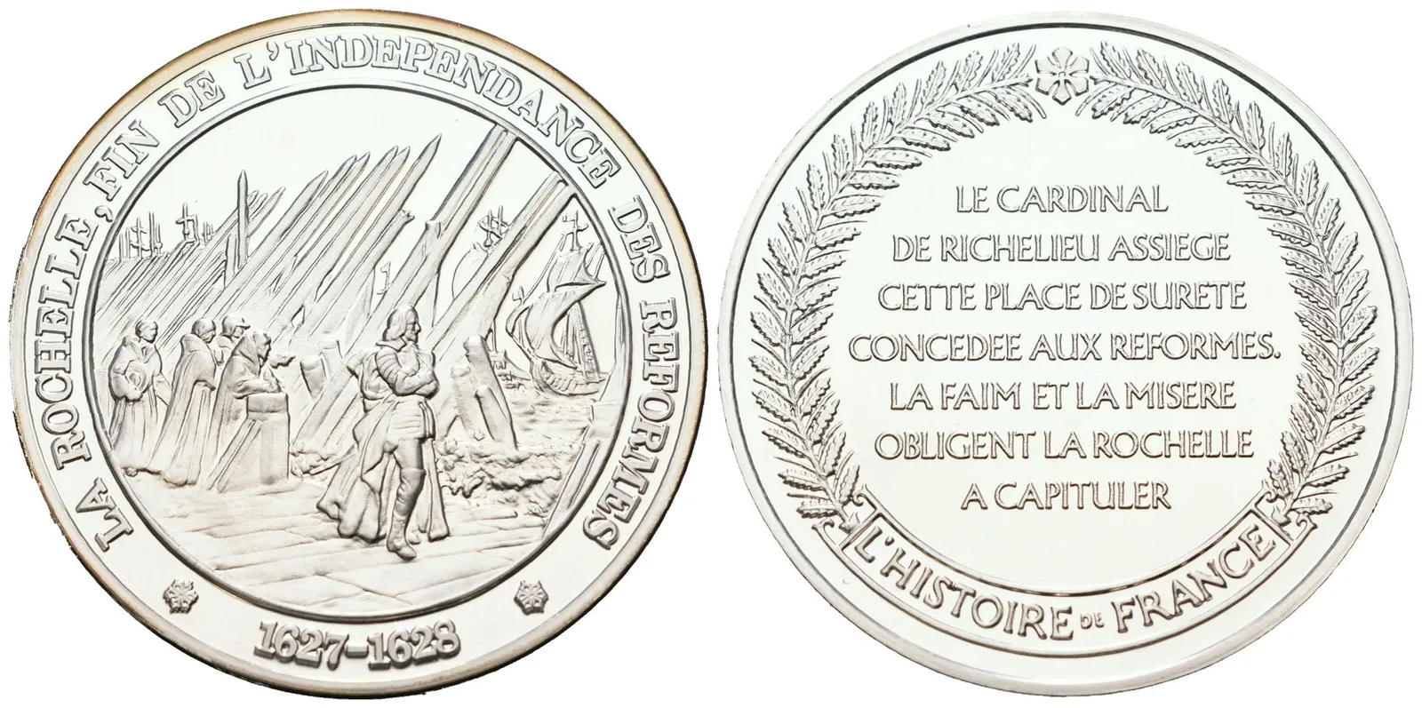 Francie - AR Medaile b.l. - Siège de la Rochelle