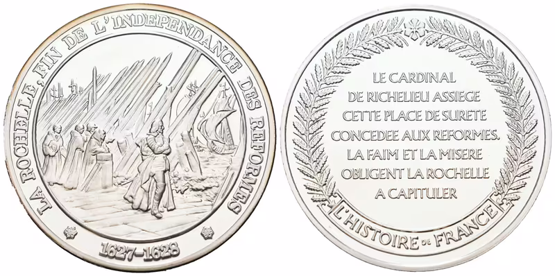 Francie - AR Medaile b.l. - Siège de la Rochelle